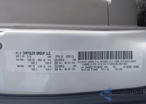 2010 Chrysler Town & Country Touring z USA, uszkodzony, nr VIN 2A4RR5D17AR189762